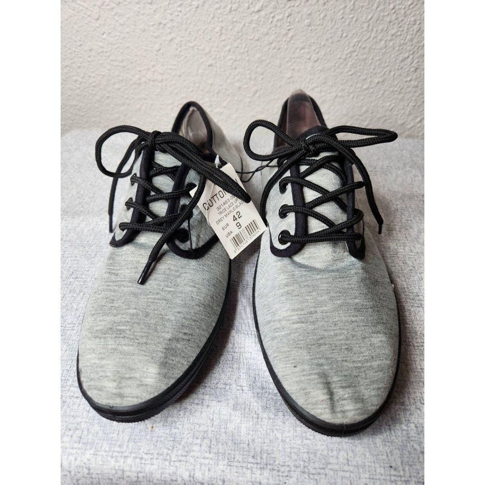 VINTAGE Cotton On 1991 Gray and Black Canvas Shoes Men's Size 9 NWT